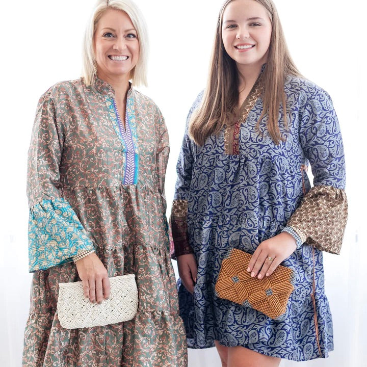 Recycled Silk Dress with Pockets