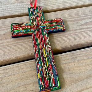 Large Recycled Glass Cross