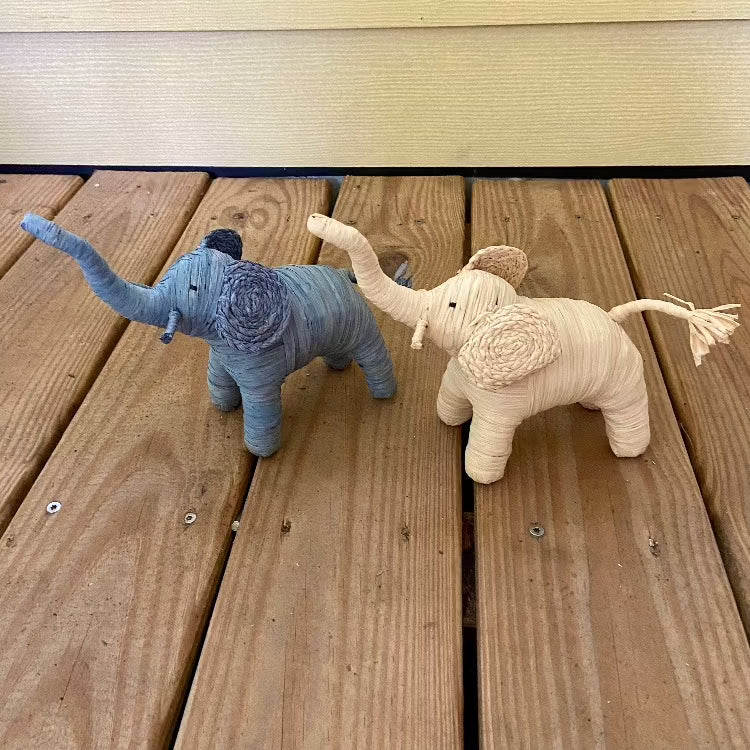 Raffia Elephants - Medium