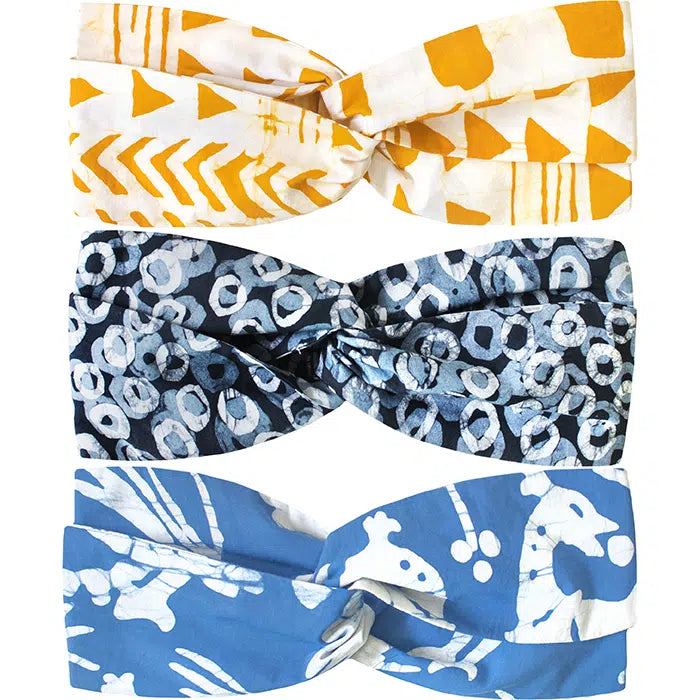 Women’s Headband Twist: Batik – Assorted-Organic