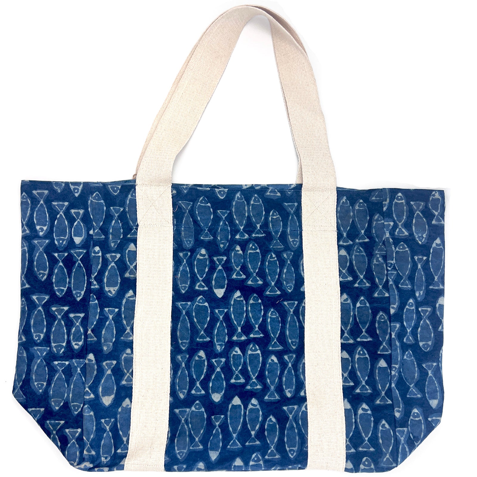 Block- Printed Canvas Bag
