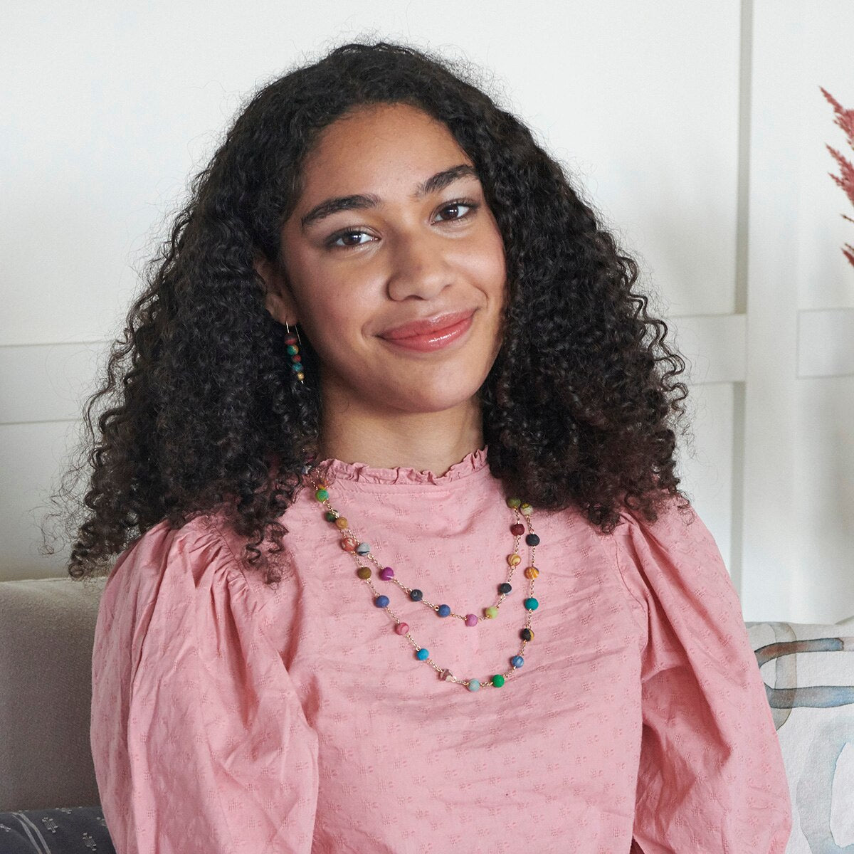 Dotted Kantha Long Necklace