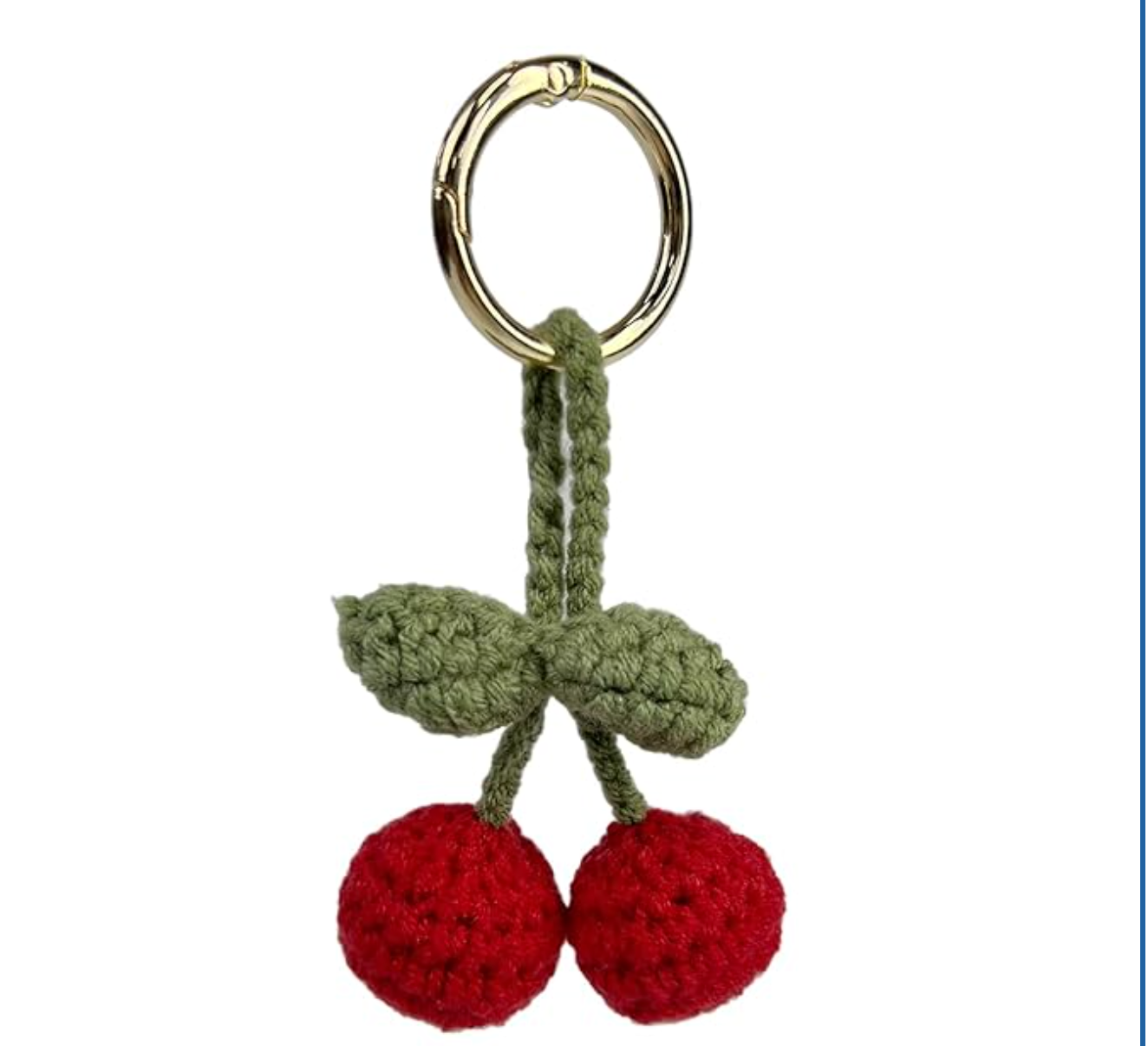 Crochet cherries keychain/ Bag Charm