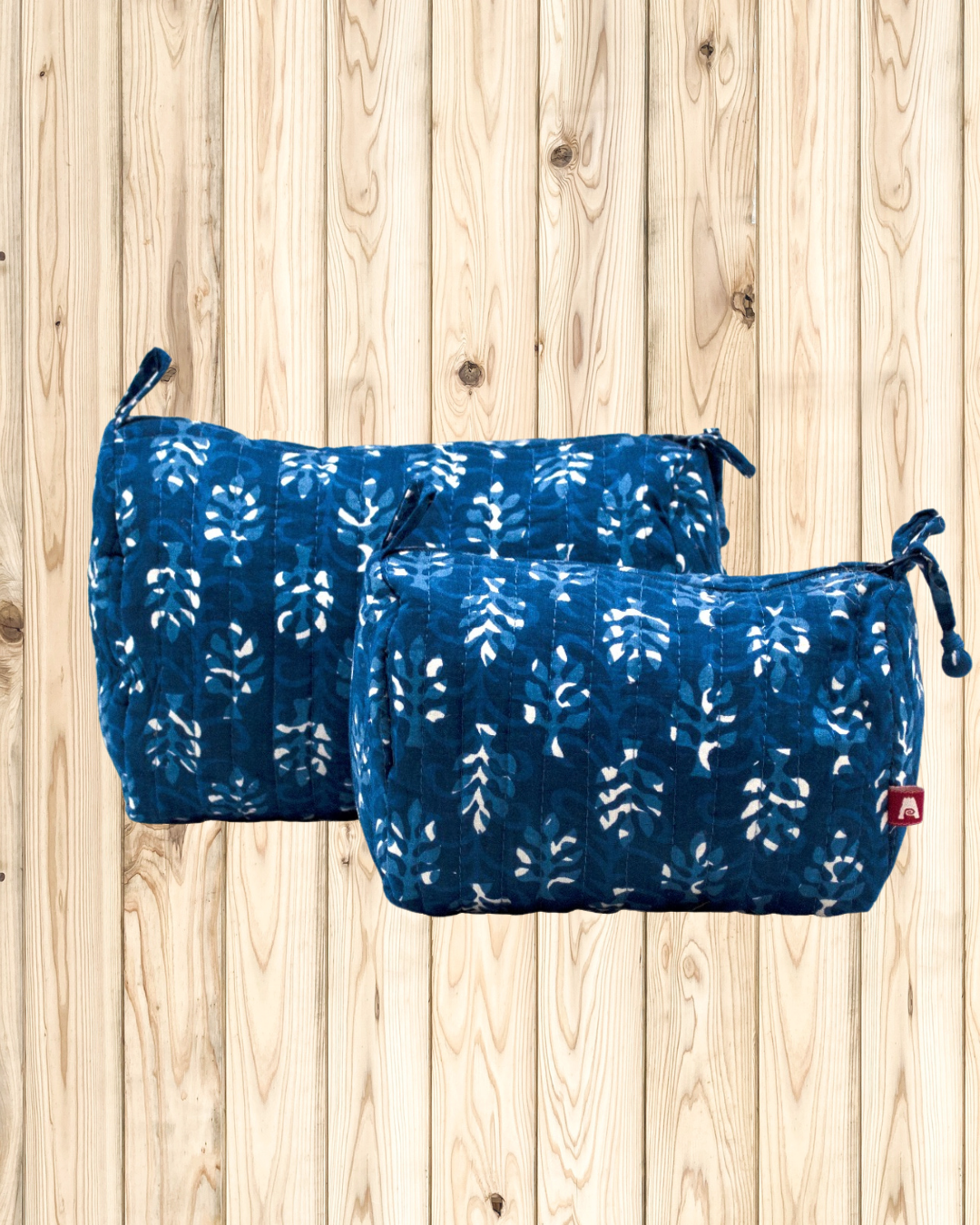 Chippa Block Printed Cotton Large Makeup bag
