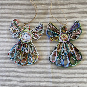 Recycled Paper Ornaments in