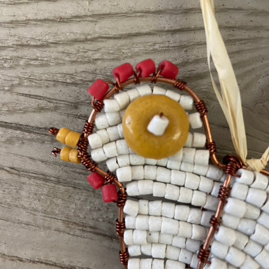 Glass Bead Chicken Ornament