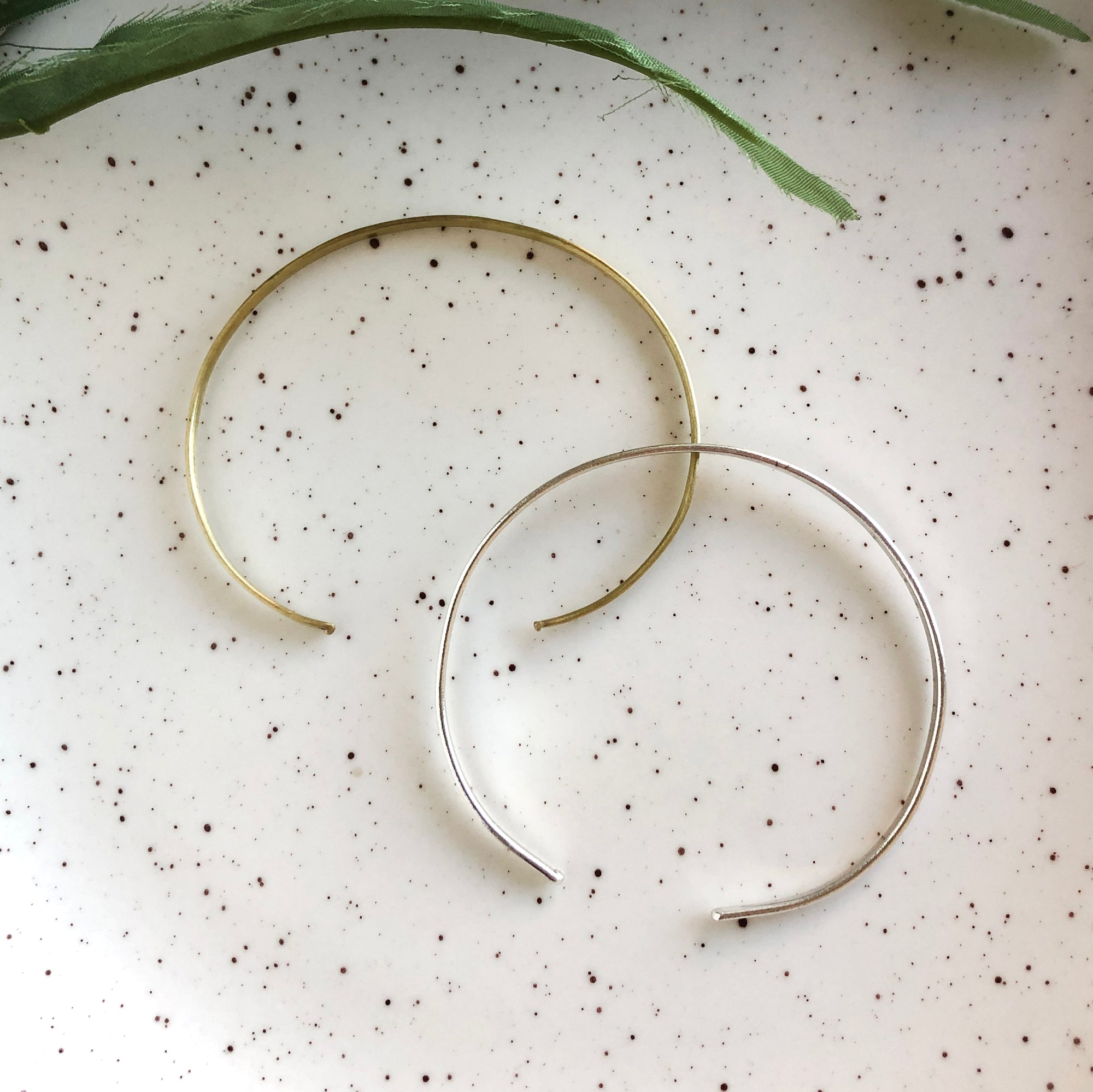 Simple Band Cuff- Sliver and Gold