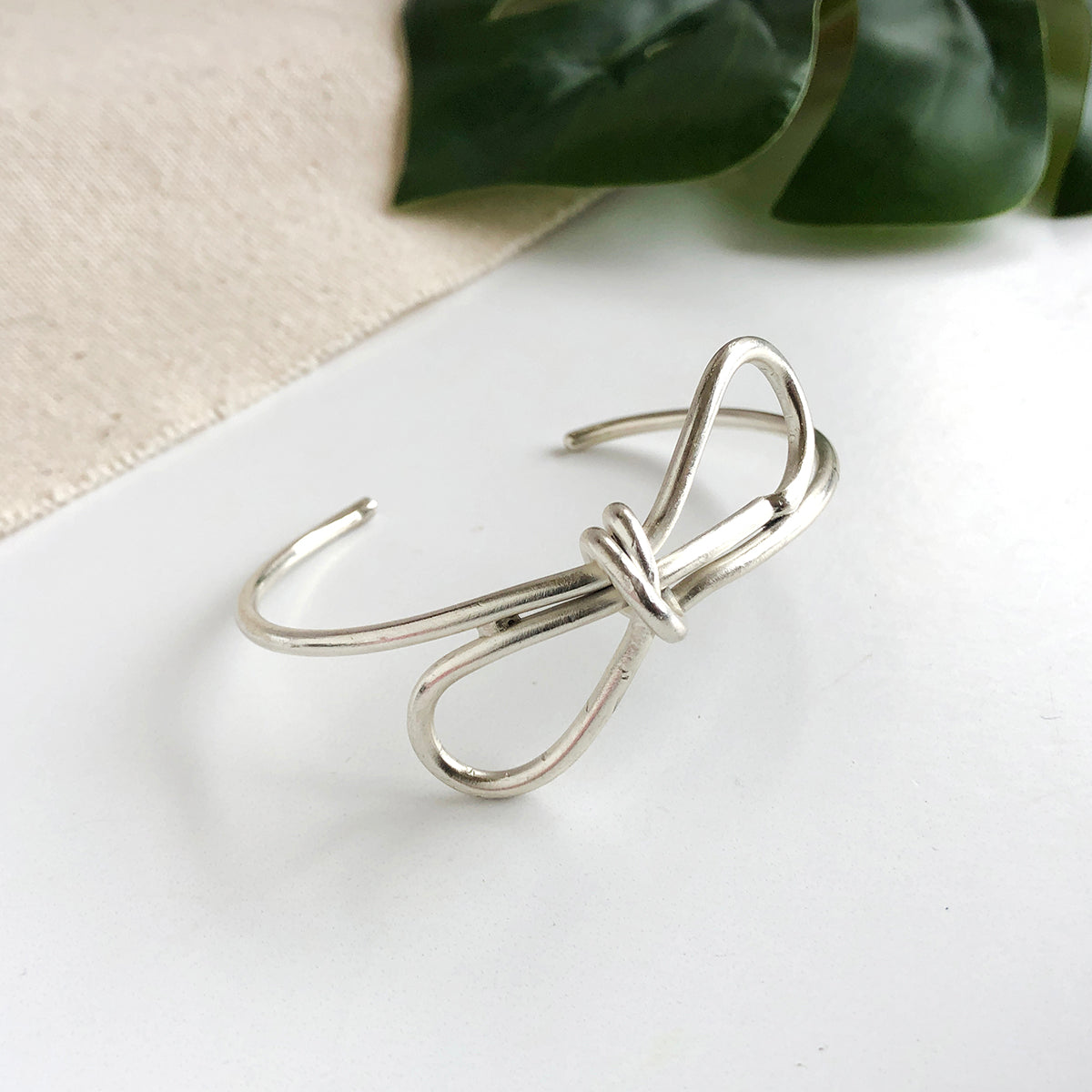 Sculptural Bow Cuff - Sliver and Gold