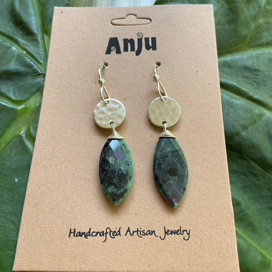 Ruby Ziosite Earrings