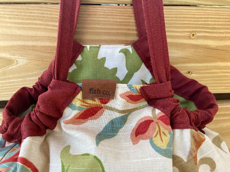 Mini Samaki- Large Blush and Cerulean Flowers/ Moss Floral Insides