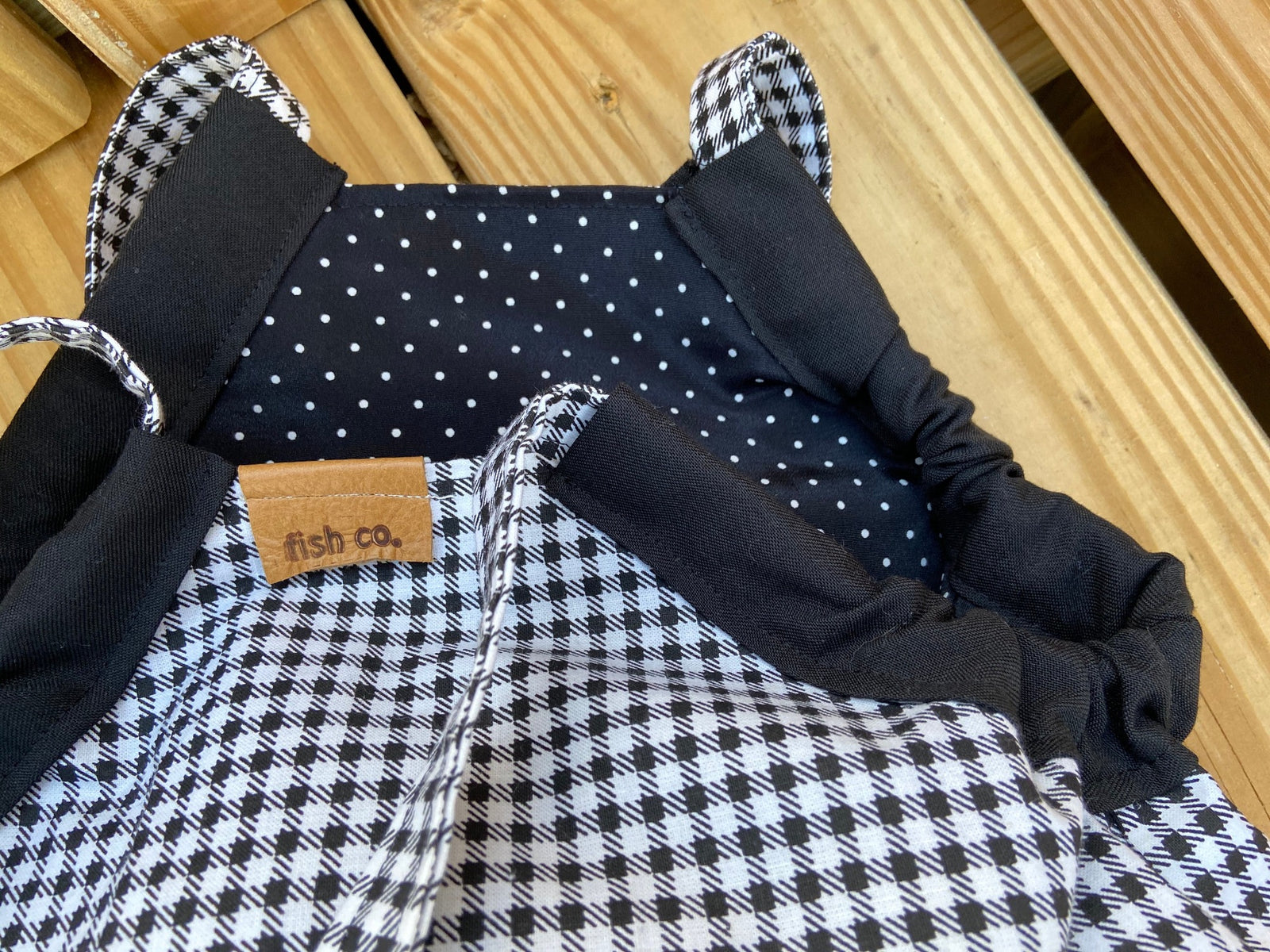Mini Samaki - Black and White Houndstooth