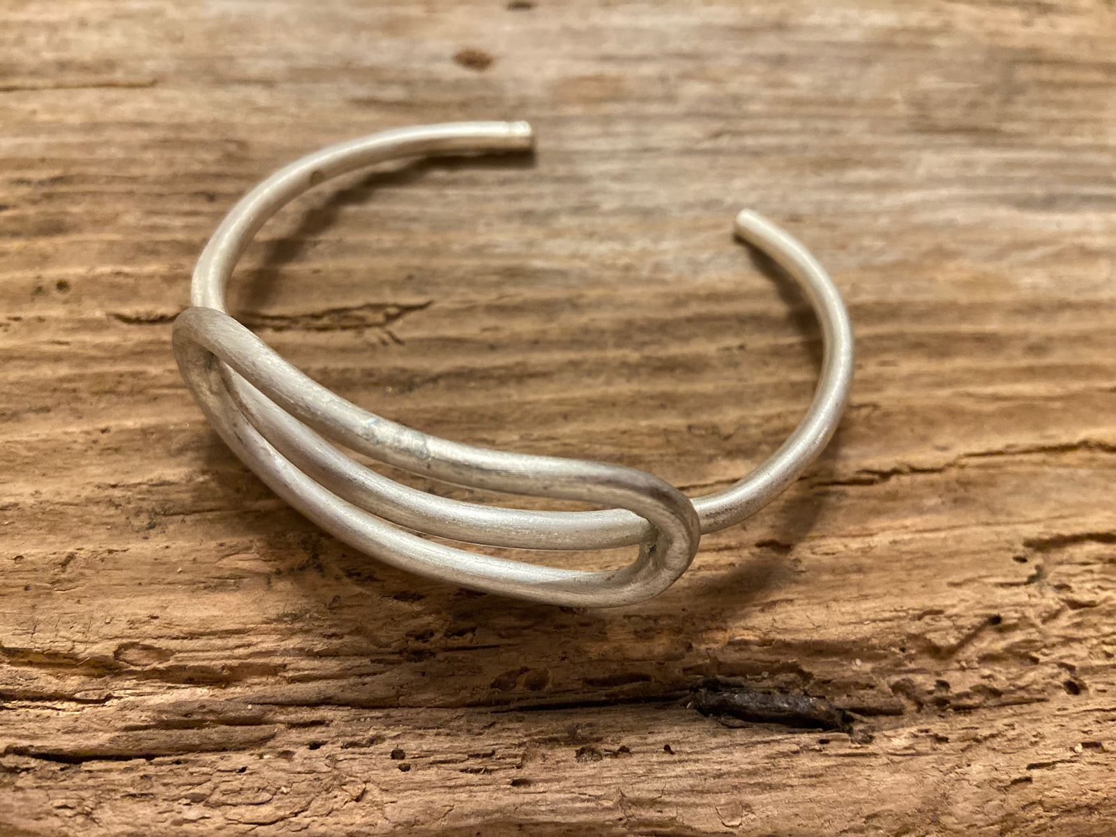 Silver Matte Metallic Cuff