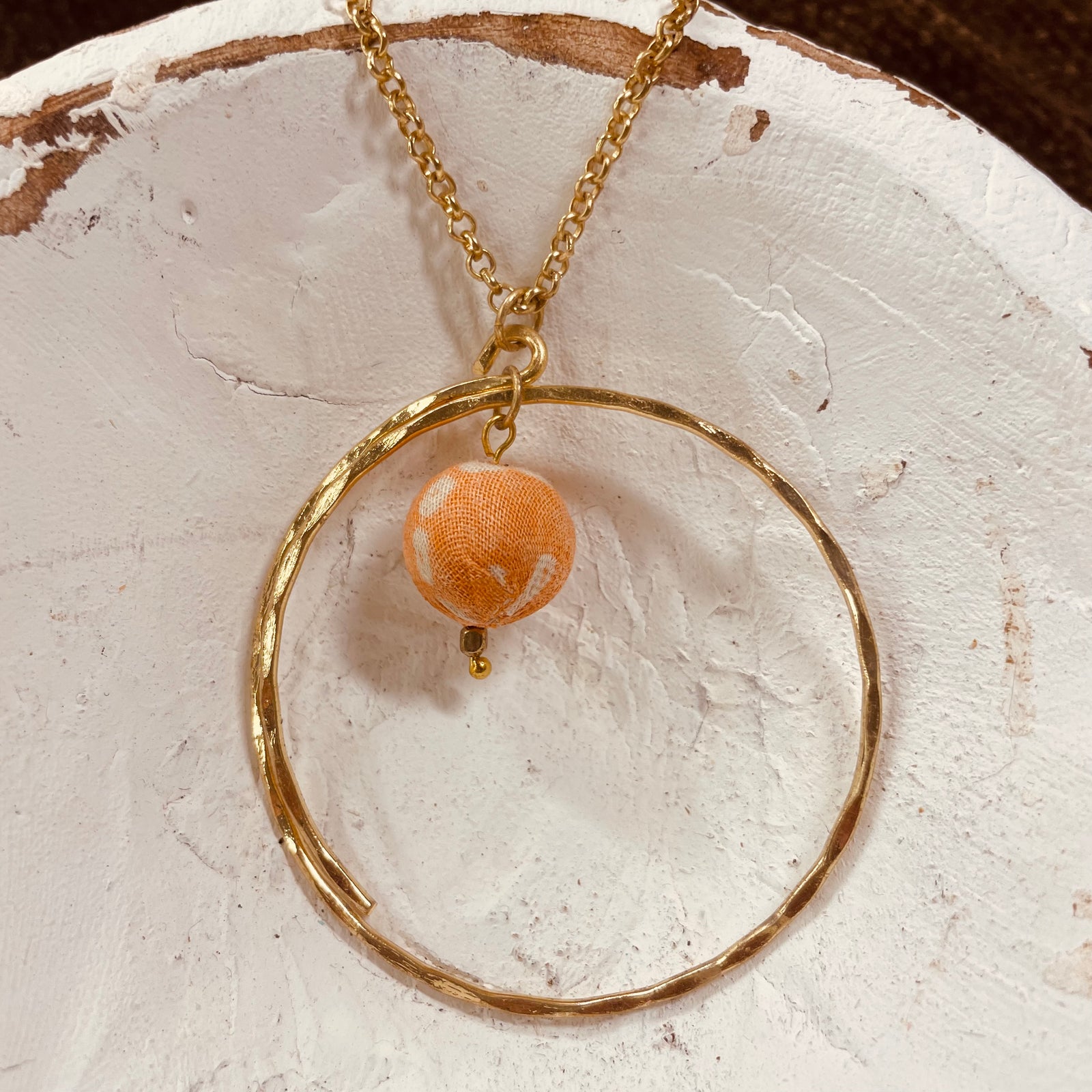 Large Bead Pendant Necklace