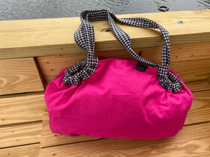 Samaki Bag - Hot Pink Hottie with Black and White Check accents